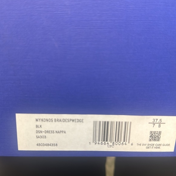 NWT Size 7B Stuart Weitzman black leather espadrille - Picture 6 of 6